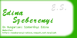 edina szeberenyi business card